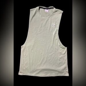 Gymshark XL Green Sleeveless Muscle Tank Top Cut Off Workout Athletic Gym